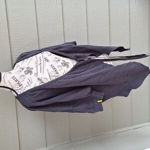 Lole Athleisure Tie Front Short Sleeve Sweatshirt Jacket Size Large Black